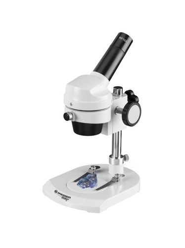 Microscopio de luz reflejada con 20 aumentos y carcasa de metal resistente blanco UNIQUE - Bresser - Modalova