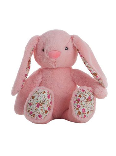 Conejo Rosa de Peluche con Flores de 40 cm en caja rosa 40 - Creaciones llopis - Modalova