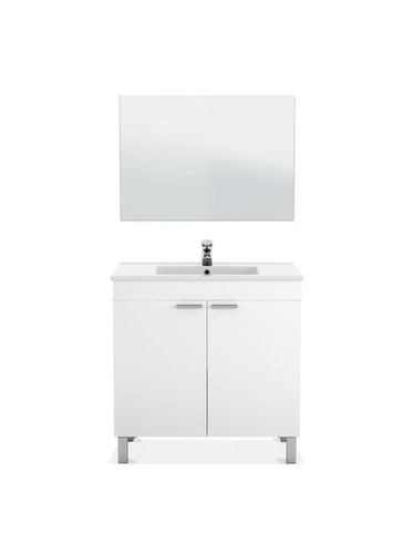Mueble de baño con espejo LC1 80 (no incluye el lavabo) blanco UNIQUE - Arkitmobel - Modalova