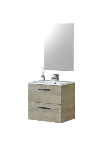 Mueble de baño Aruba 60 con espejo (no incluye el lavabo) marrón UNIQUE - Arkitmobel - Modalova