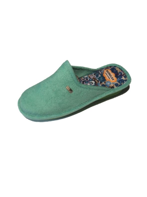 Zapatillas de estar por casa/Pantuflas Mujer con Cuña 3cm Plantilla Acolchada verde 35 - Biorelax - Modalova