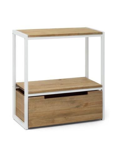 Consola Derby estante y cajón 70cm BL EV blanco UNIQUE - Box furniture - Modalova