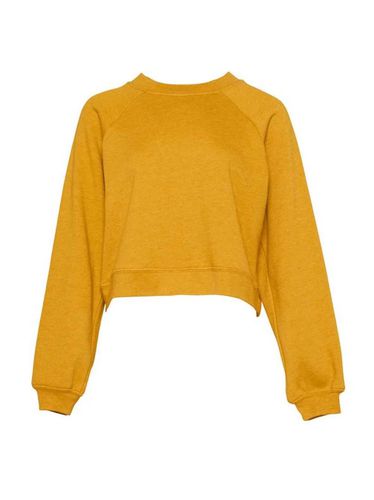 Suéter Crop Top Raglan para Mujer amarillo S - Bella + canvas - Modalova