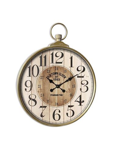 Reloj de Pared Old Town Metal (5,5 x 85 x 67 cm) plateado UNIQUE - Mirakemueble - Modalova