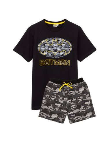 Set de Pijama Corto Camuflaje Logo Hombres negro M - Batman - Modalova