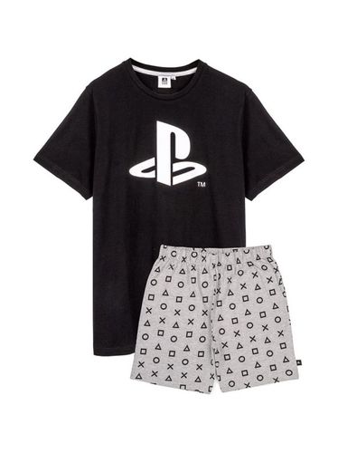 Set de Pijama Corto Logotipo Hombres negro XL - Playstation - Modalova