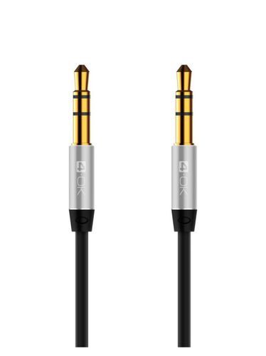 Cable Line In de sonido 1 metro de largo color negro jack stereo 3,5 mm negro UNIQUE - 4-ok - Modalova