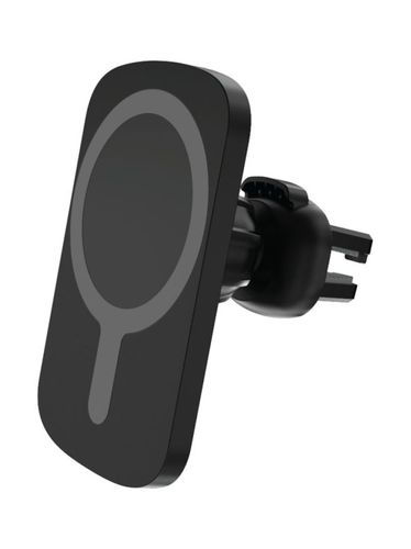 Cargador de Coche inalámbrico Magnético, Compatible carga MagSafe Sujeción rejilla ventilación negro UNIQUE - 4-ok - Modalova