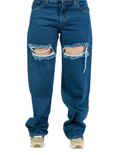 Pantalon mom jeans stone roto. azul 38 - Aterrisage - Modalova