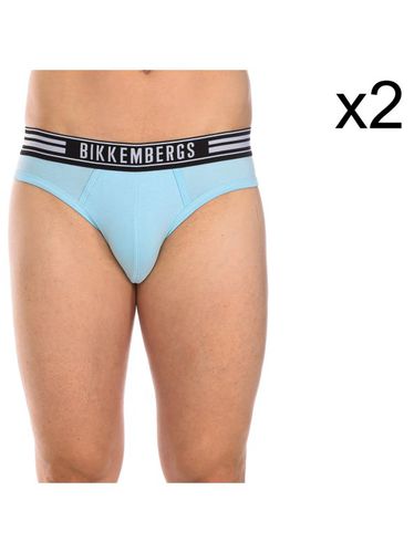 Pack-2 Slips Fashion Stripes azul S - Bikkembergs - Modalova