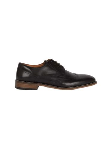 Zapatos Oxford de Cuero Thomas con Cordones Diseño Punta de Ala para Hombre negro 47 - Debenhams - Modalova