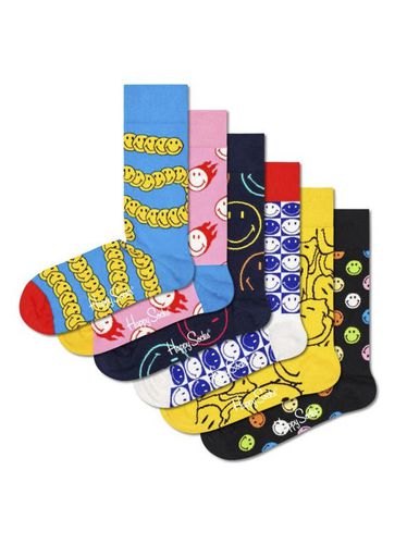 Set 6 Pares de calcetines altos - SMILEY multicolor 42 - Happy socks - Modalova