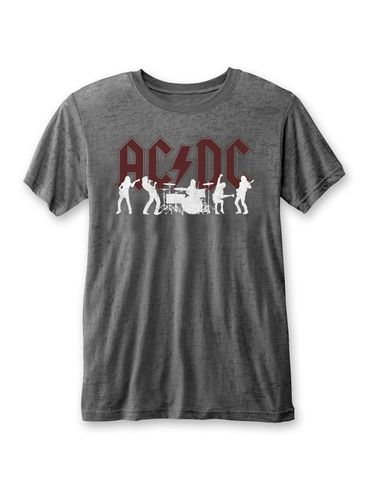 AC/DC Camiseta Silueta para Adultos Unisex gris L - Acdc - Modalova