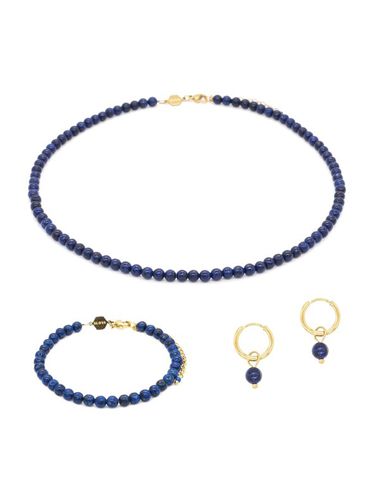 Collar, pulsera y pendientes Serena de piedras Lapislázuli azul UNIQUE - Sloya - Modalova
