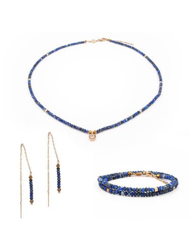 Collar, pulsera y pendientes Lumia de piedras Lapislázuli azul UNIQUE - Sloya - Modalova
