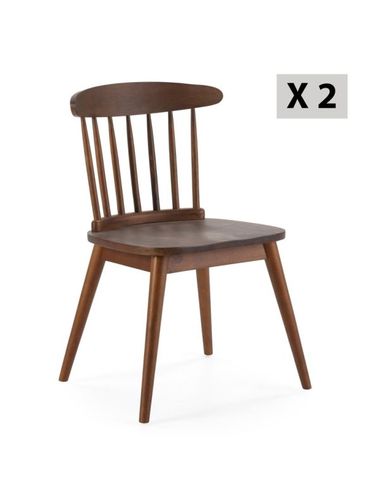 Pack 2 sillas Ben de madera marrón UNIQUE - Vs venta-stock - Modalova