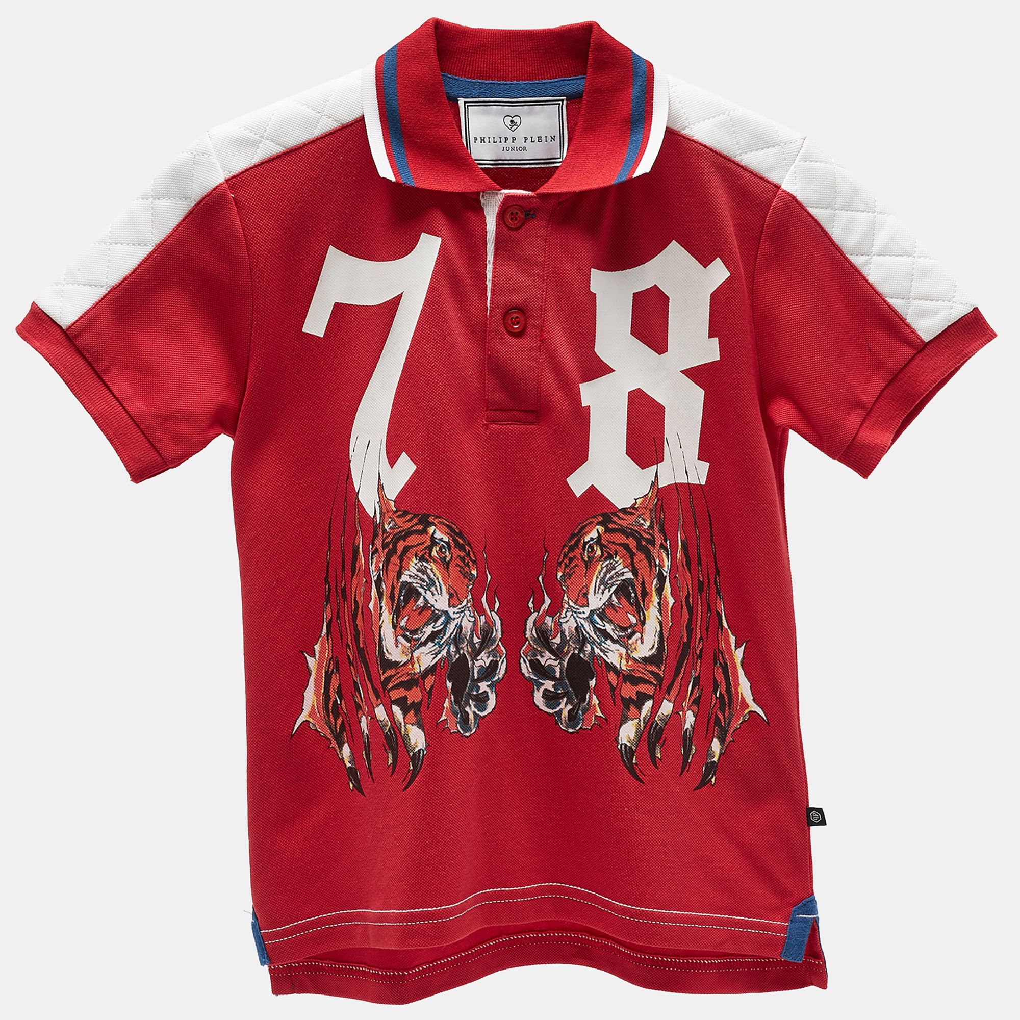 Junior Printed Roar Polo T-Shirt 8 Yrs - Philipp Plein - Modalova
