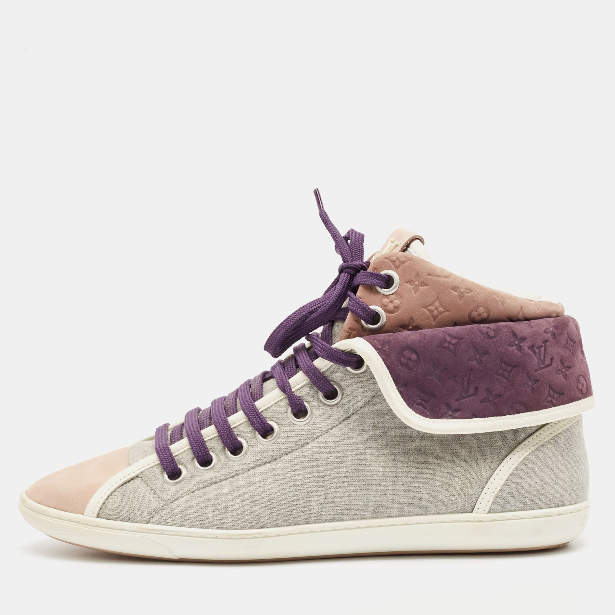 Suede and Fabric Brea High Top Sneakers Size 39 - Louis Vuitton - Modalova