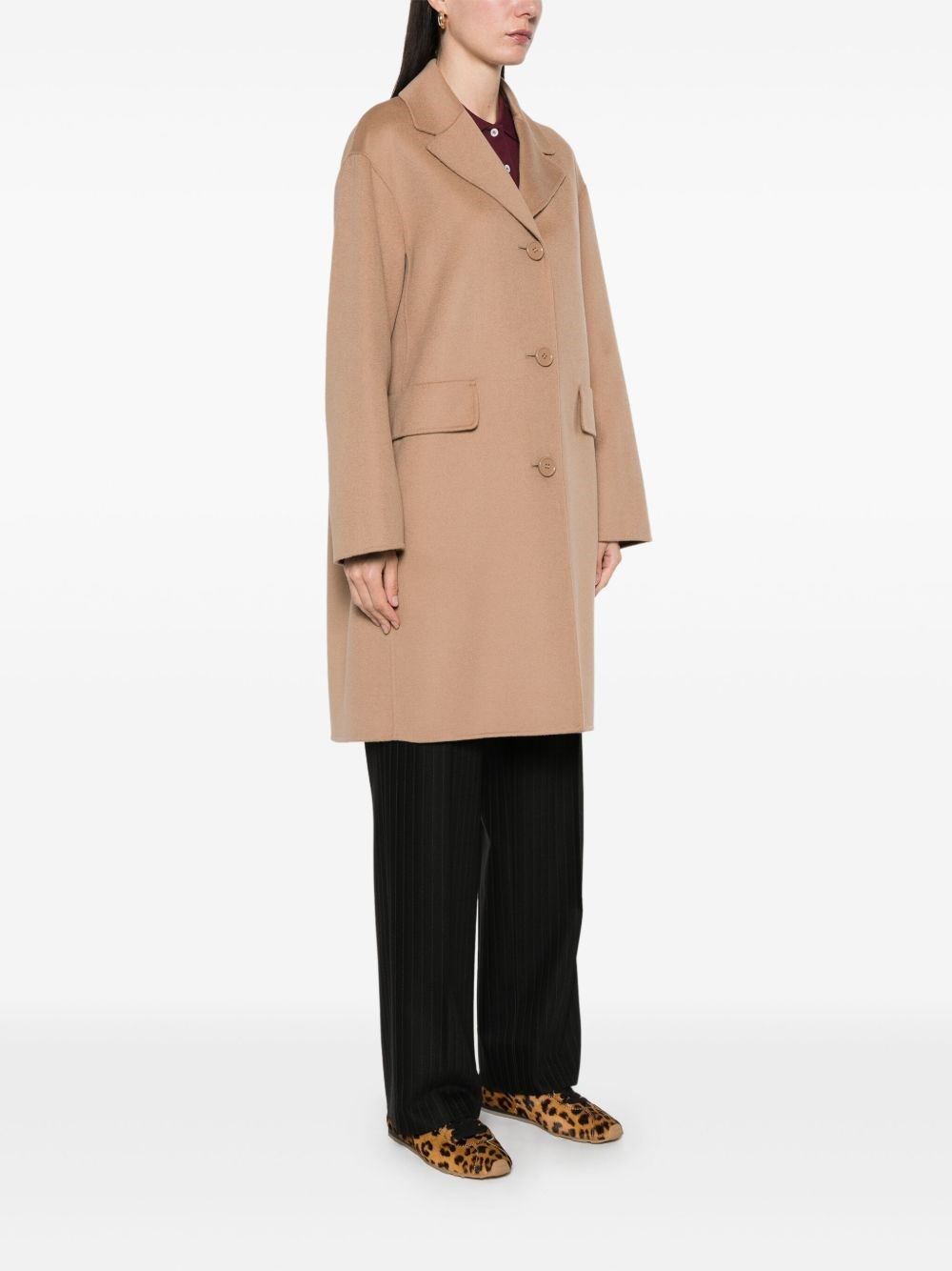 Wool Single-breasted Coat - S Max Mara - Modalova