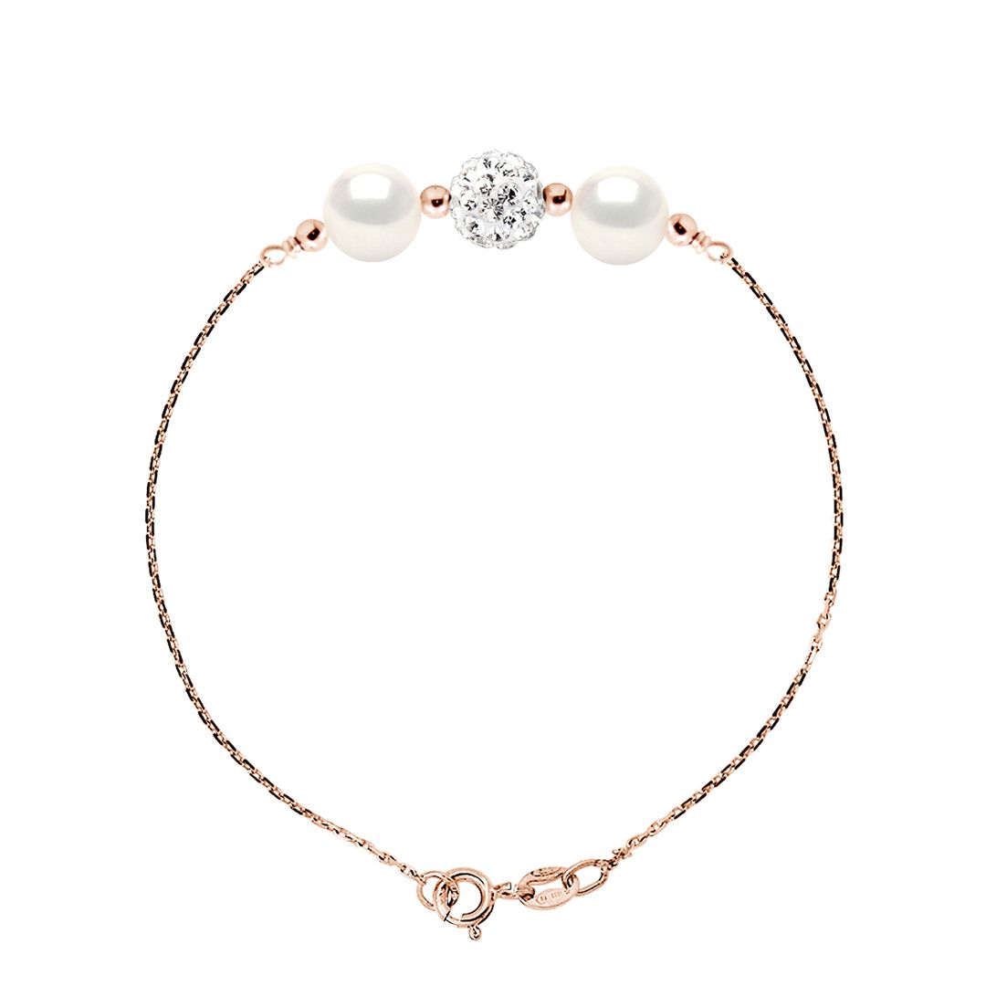 Silver/ Real Cultured Freshwater Pearl Bracelet - Mitzuko - Modalova