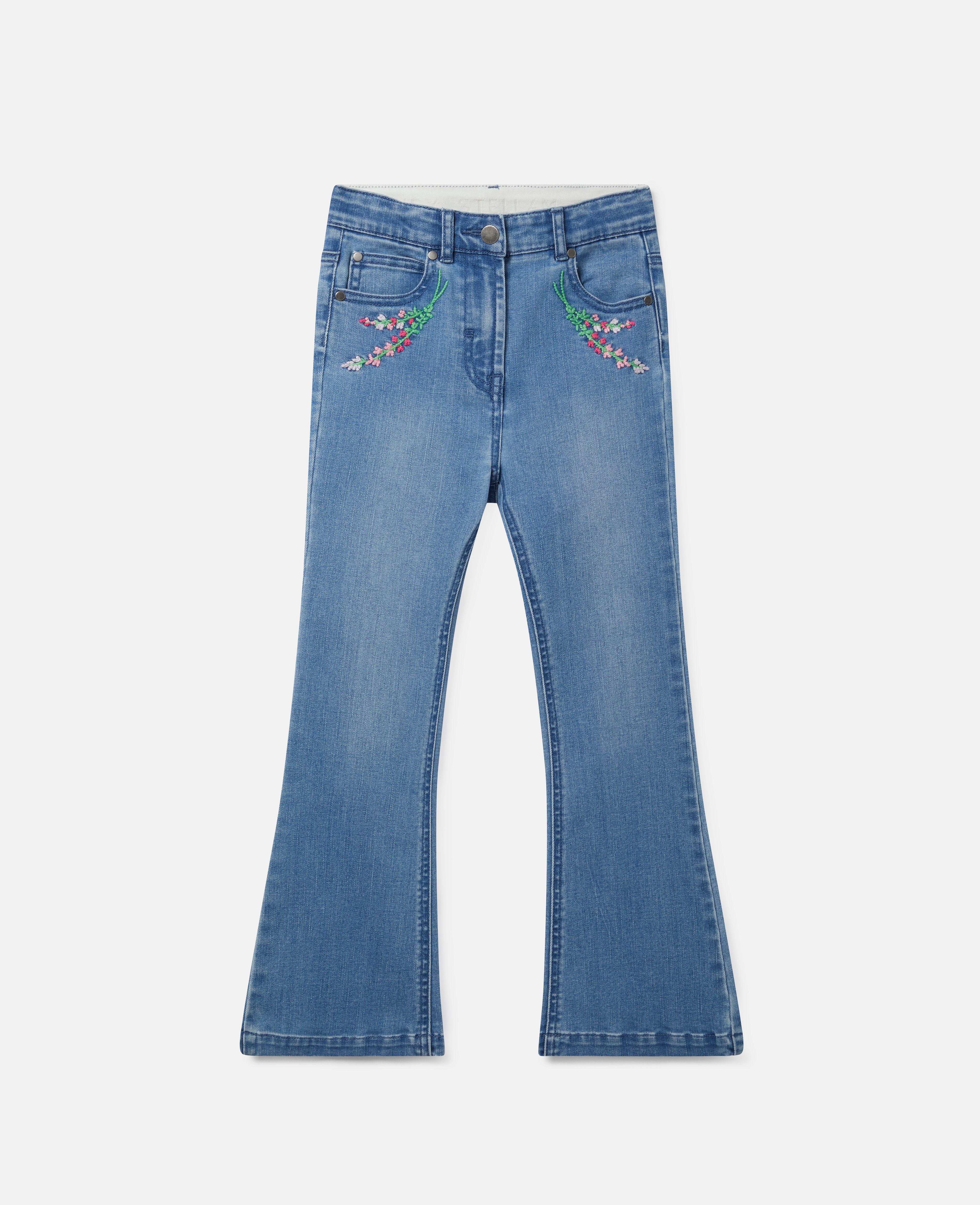 Jeans in Denim con Fiori Ricamati, , Taglia: 14 - Stella McCartney - Modalova
