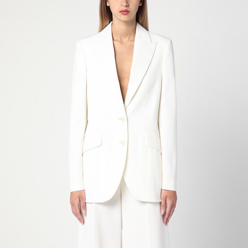 Ivory wool single-breasted jacket - Stella McCartney - Modalova