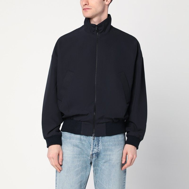 Navy blue wool jacket with zip - Fear of God - Modalova