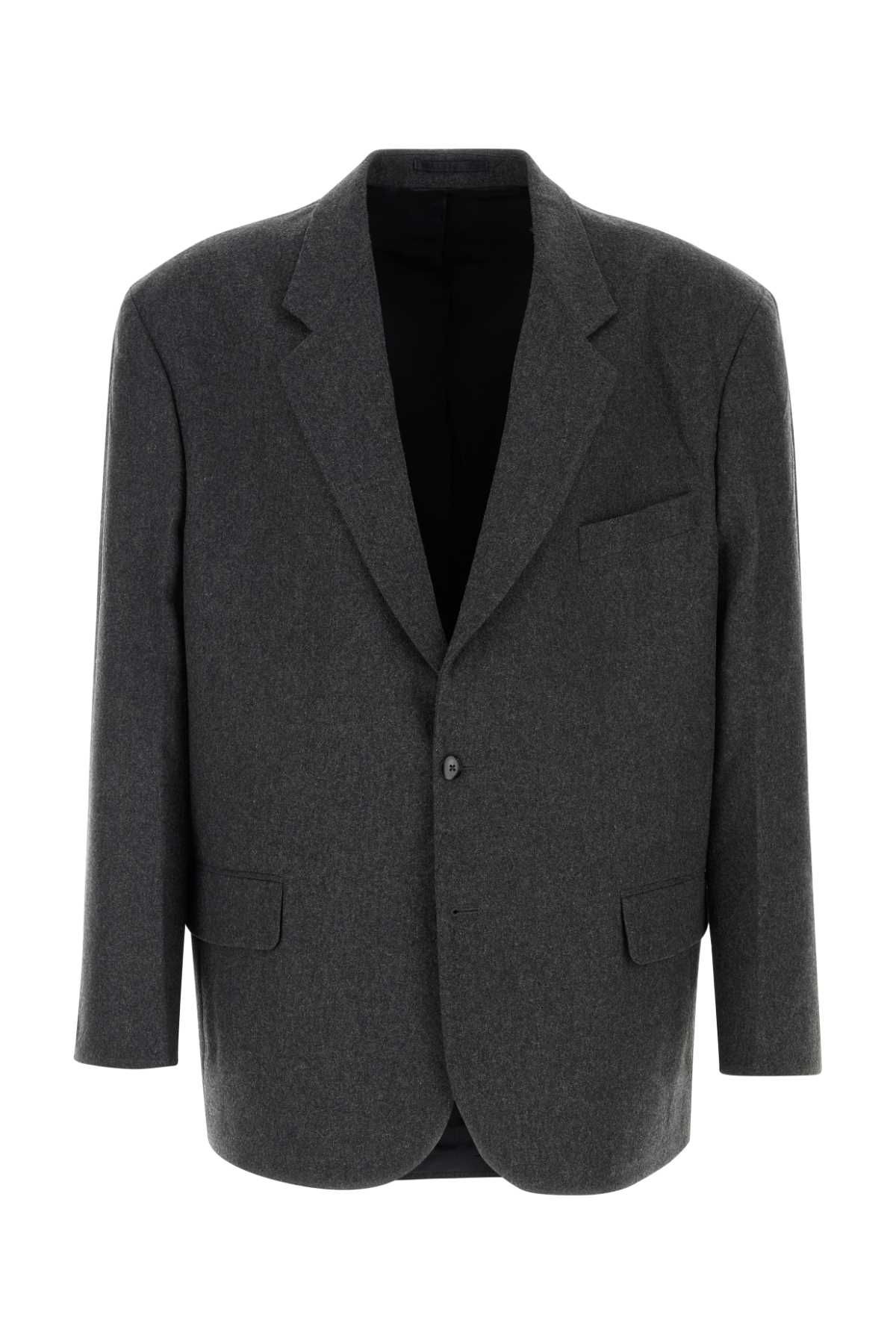 Graphite Wool Blend Blazer - Random Identities - Modalova