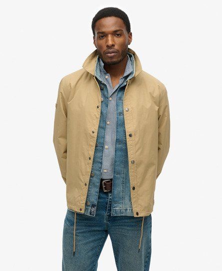 Men's Surplus Otto Coach Jacket Brown / Classic Tan Brown - Size: L - Superdry - Modalova