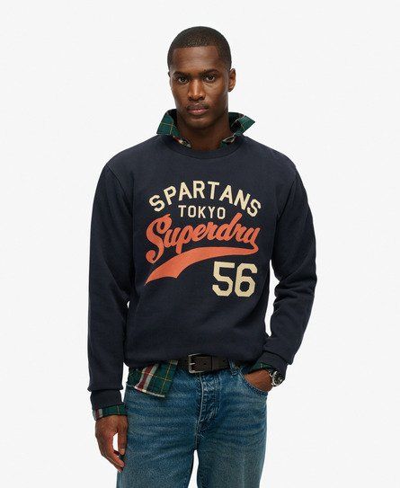 Men's Athletic Relaxed Sweatshirt Navy / Eclipse Navy - Size: M - Superdry - Modalova