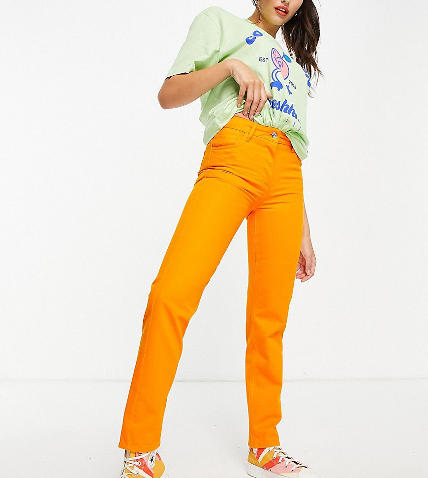 Jeans slim a vita medio alta arancioni - Collusion - Modalova