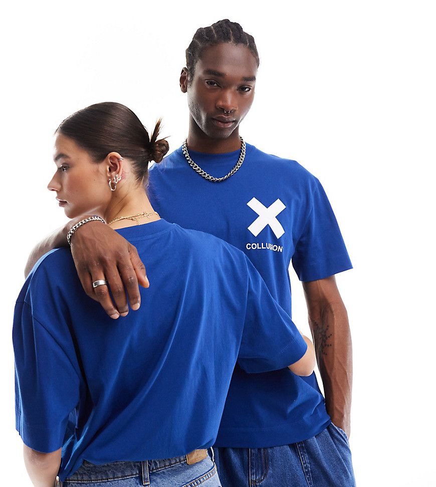 Unisex - T-shirt navy con logo X - Collusion - Modalova