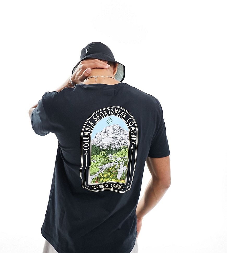 Cavalry Trail - T-shirt nera con stampa sul retro - In esclusiva per ASOS - Columbia - Modalova