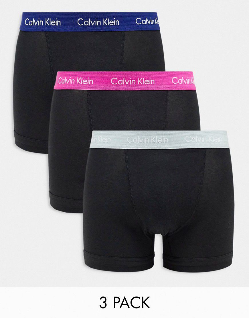 Modern Cotton - Confezione da 3 paia di boxer aderenti elasticizzati neri - Calvin Klein - Modalova