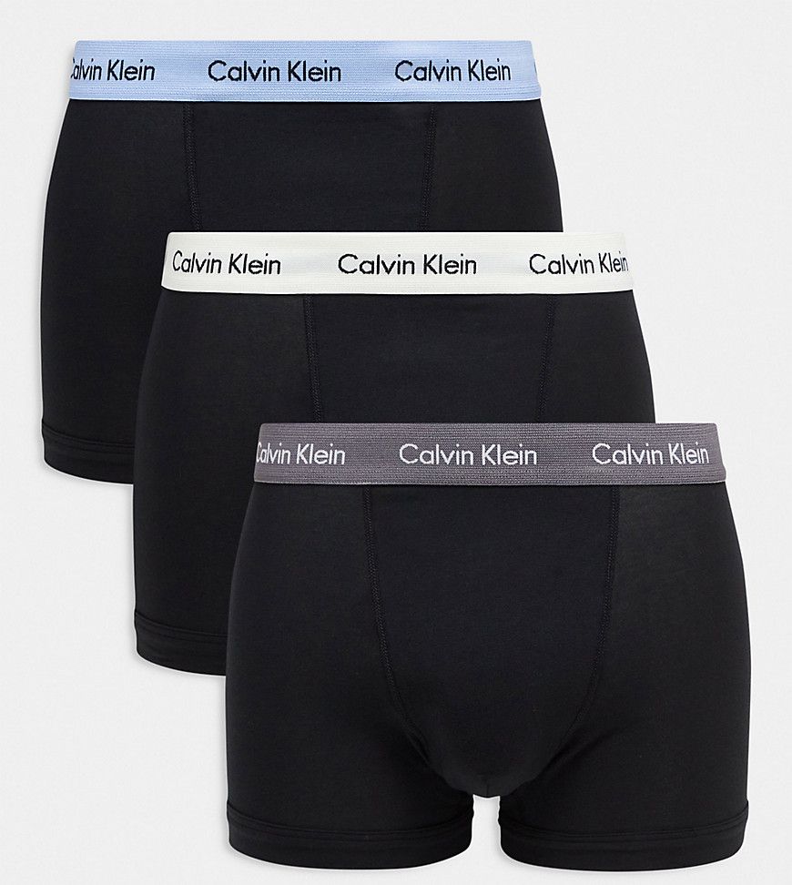 In esclusiva per ASOS - Confezione da 3 paia di boxer aderenti neri - Calvin Klein - Modalova