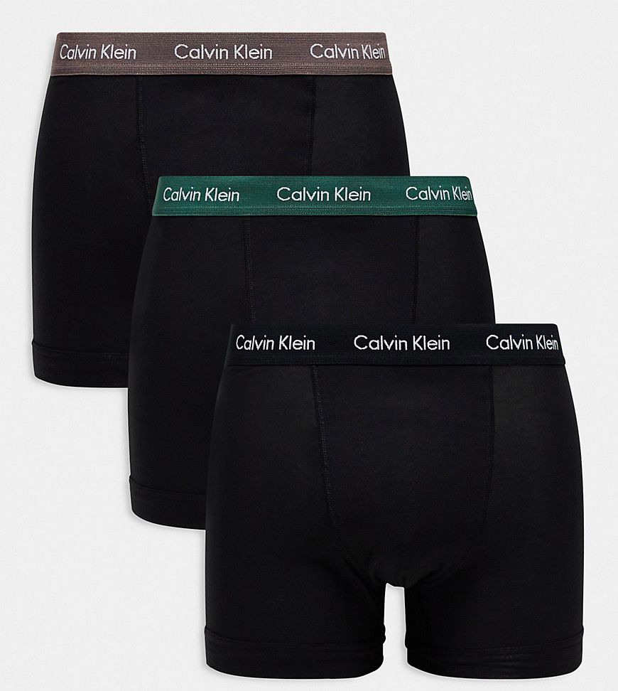 In esclusiva per ASOS - Confezione da 3 paia di boxer aderenti neri - Calvin Klein - Modalova