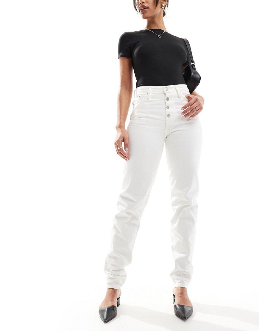 Mom jeans lavaggio bianco - Calvin Klein Jeans - Modalova