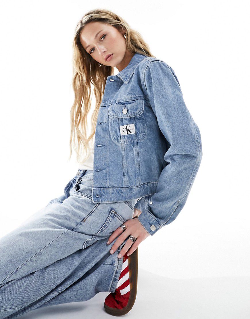 Giacca di jeans corta anni '90 lavaggio chiaro - Calvin Klein Jeans - Modalova