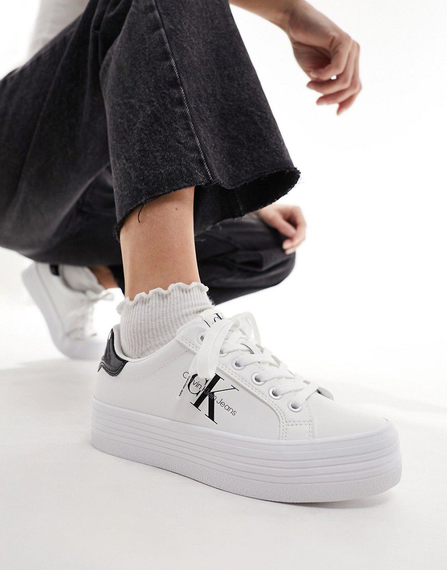 Sneakers stringate multicolore con suola flatform vulcanizzata spessa - Calvin Klein Jeans - Modalova