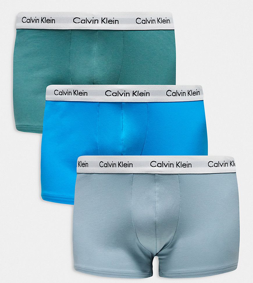 Plus - Cotton Stretch - Confezione da 3 boxer aderenti a vita bassa - Calvin Klein - Modalova