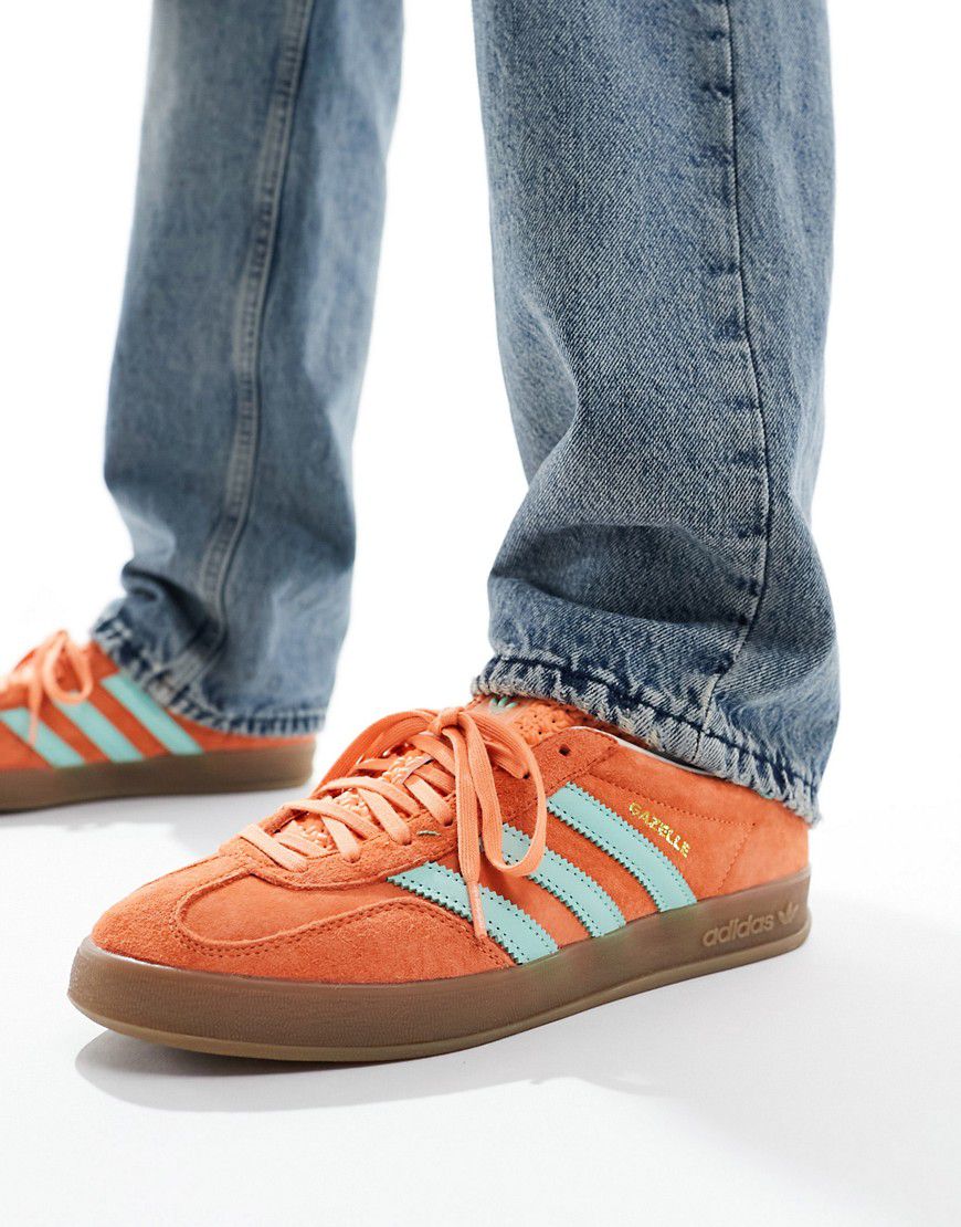 Gazelle Indoor - Sneakers arancioni e color menta - adidas Originals - Modalova