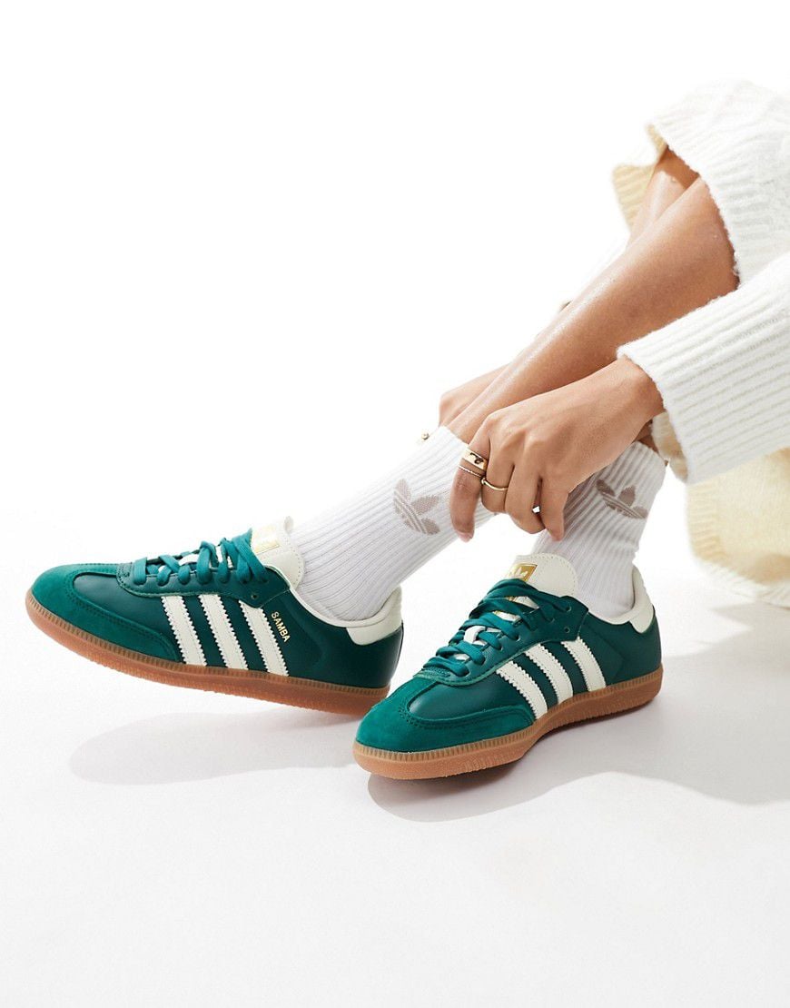 Samba OG - Sneakers verde bosco e beige - adidas Originals - Modalova