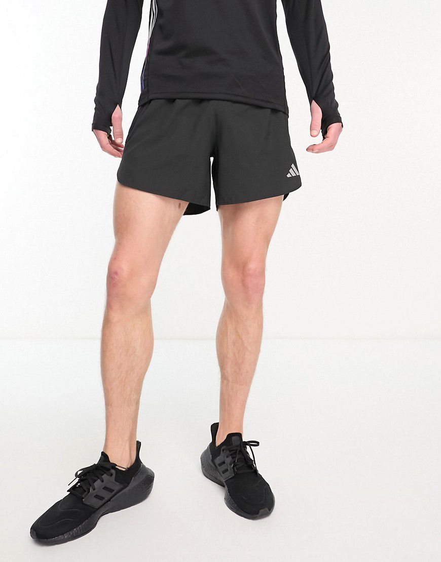 Adidas Running - Run Icons - Pantaloncini da 5" neri e rosa - adidas performance - Modalova