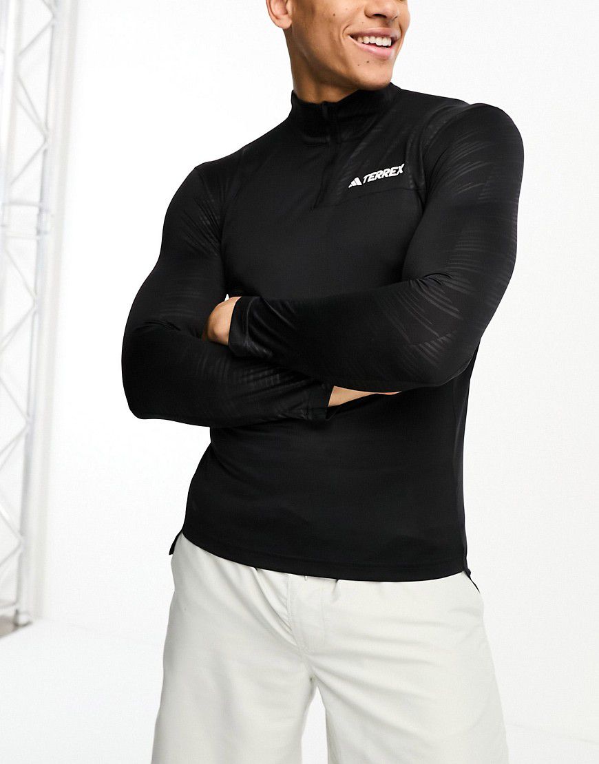 Adidas - Terrex Outdoor Foundation - Maglietta a maniche lunghe nera - adidas performance - Modalova