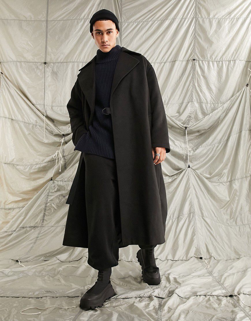 Cappotto super oversize in misto lana - ASOS DESIGN - Modalova