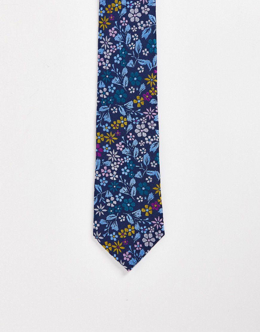Cravatta sottile a fiorellini - ASOS DESIGN - Modalova