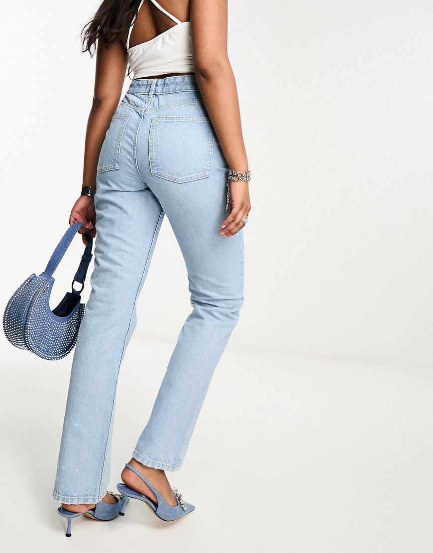 Jeans dritti anni '90 azzurri - ASOS DESIGN - Modalova