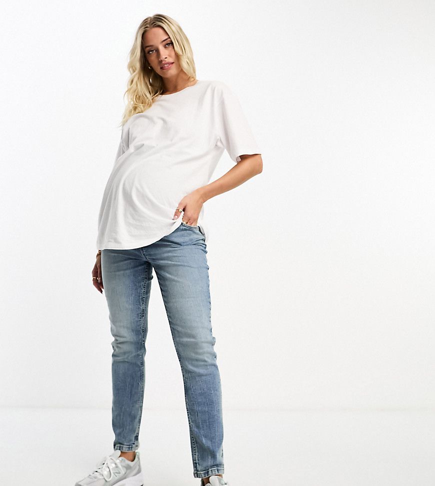 ASOS DESIGN Maternity - Mom jeans slim medio - ASOS Maternity - Modalova