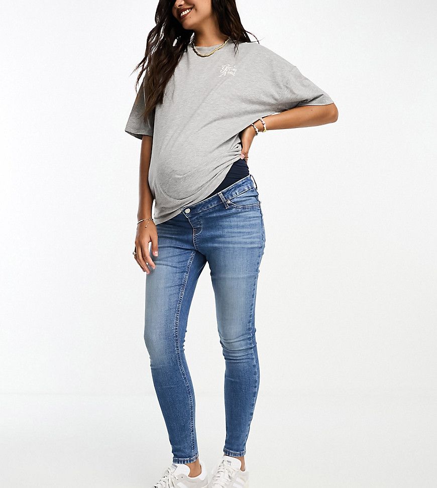 ASOS DESIGN Maternity - Ultimate - Jeans skinny con fascia sopra il pancione - ASOS Maternity - Modalova