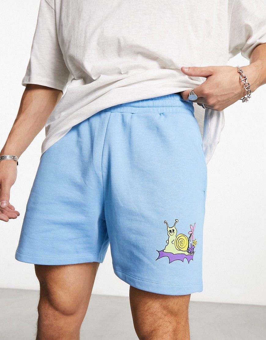 Pantaloncini oversize con stampa stile cartone - ASOS DESIGN - Modalova